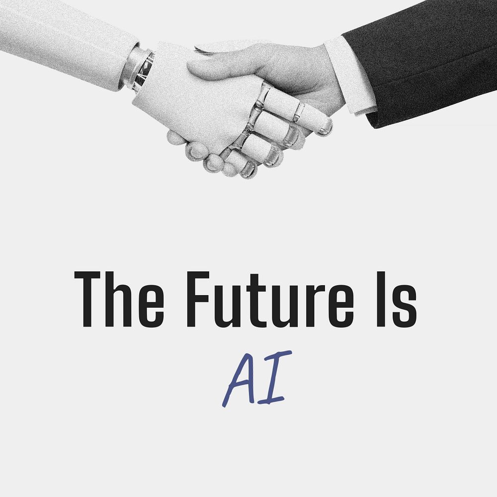 Future is AI Instagram post template, editable text