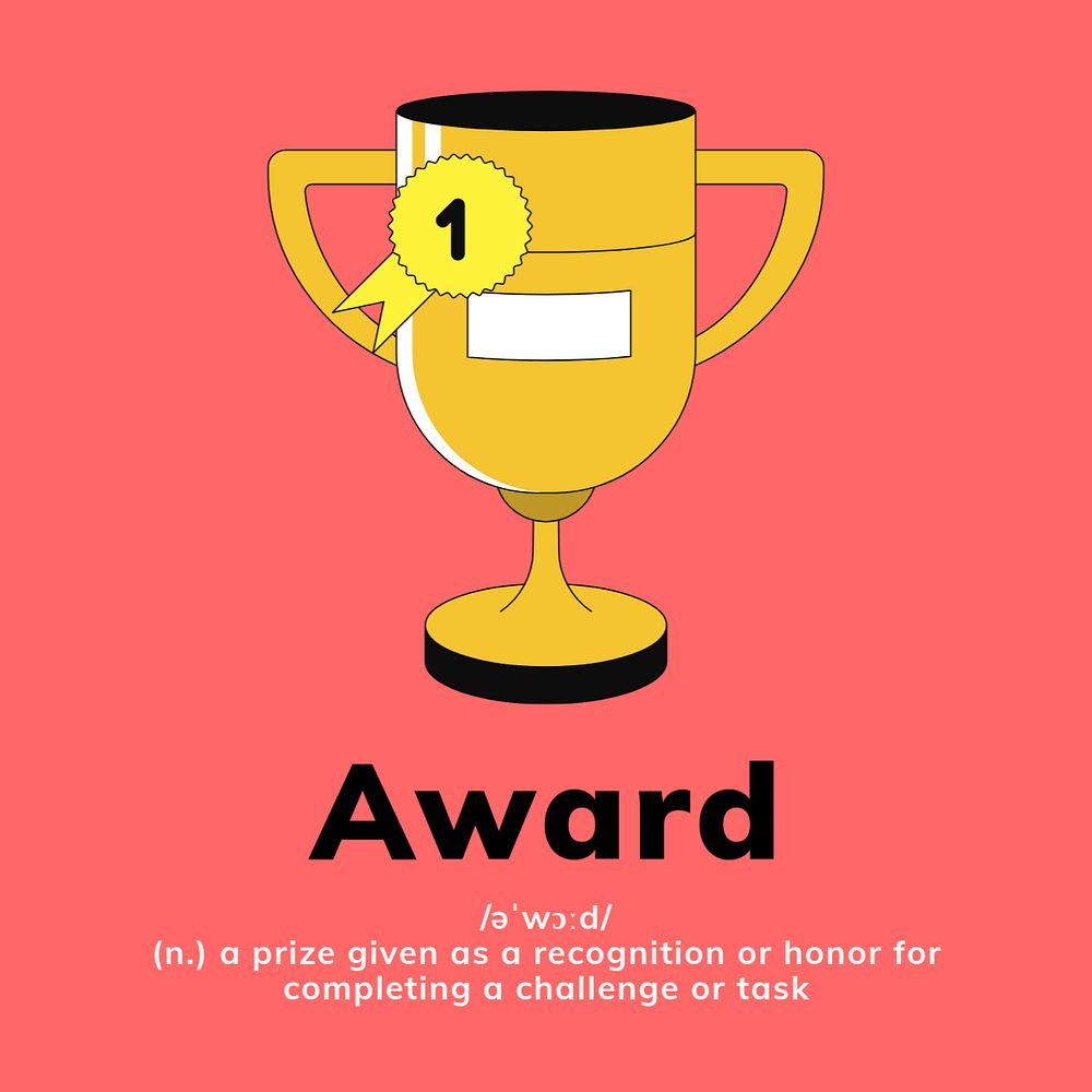 Award Instagram post template, editable text