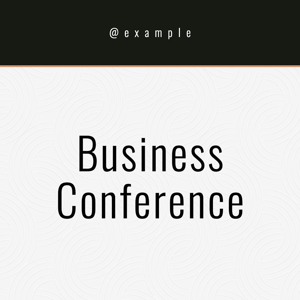 Business Conference Instagram post template, editable text