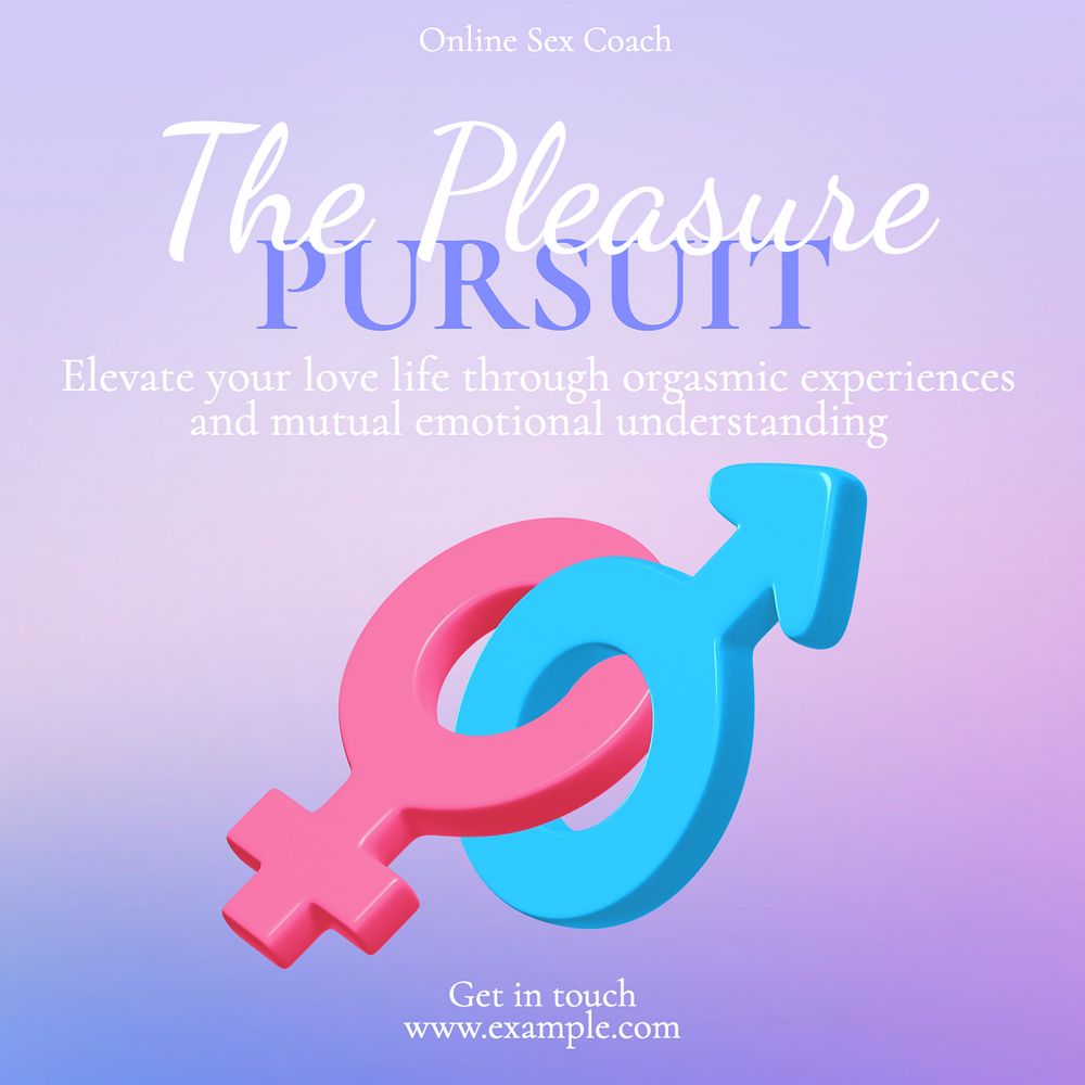 The pleasure persuit Instagram post template, editable text