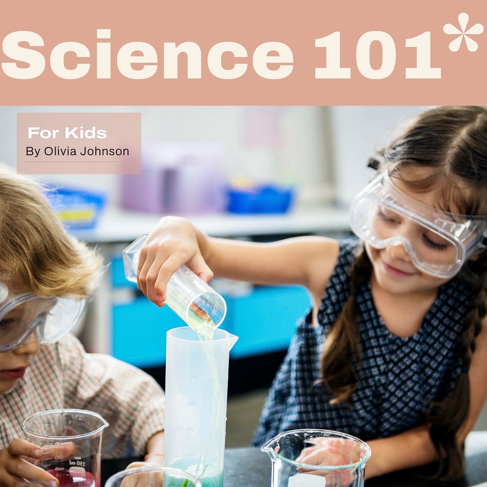  Science 101 Instagram post template, editable text