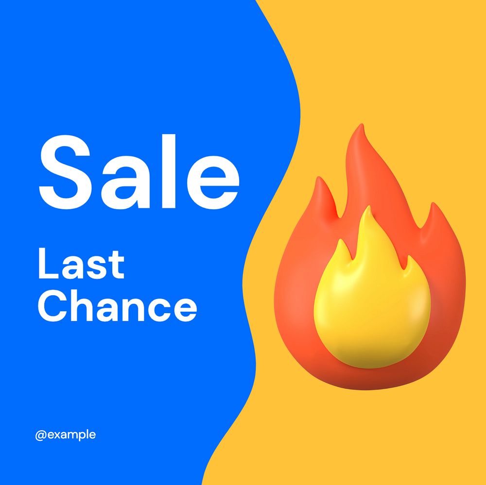 Final sale Instagram post template, editable text