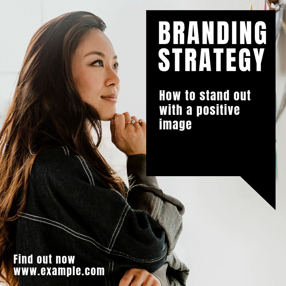 Branding strategy Instagram post template, editable text