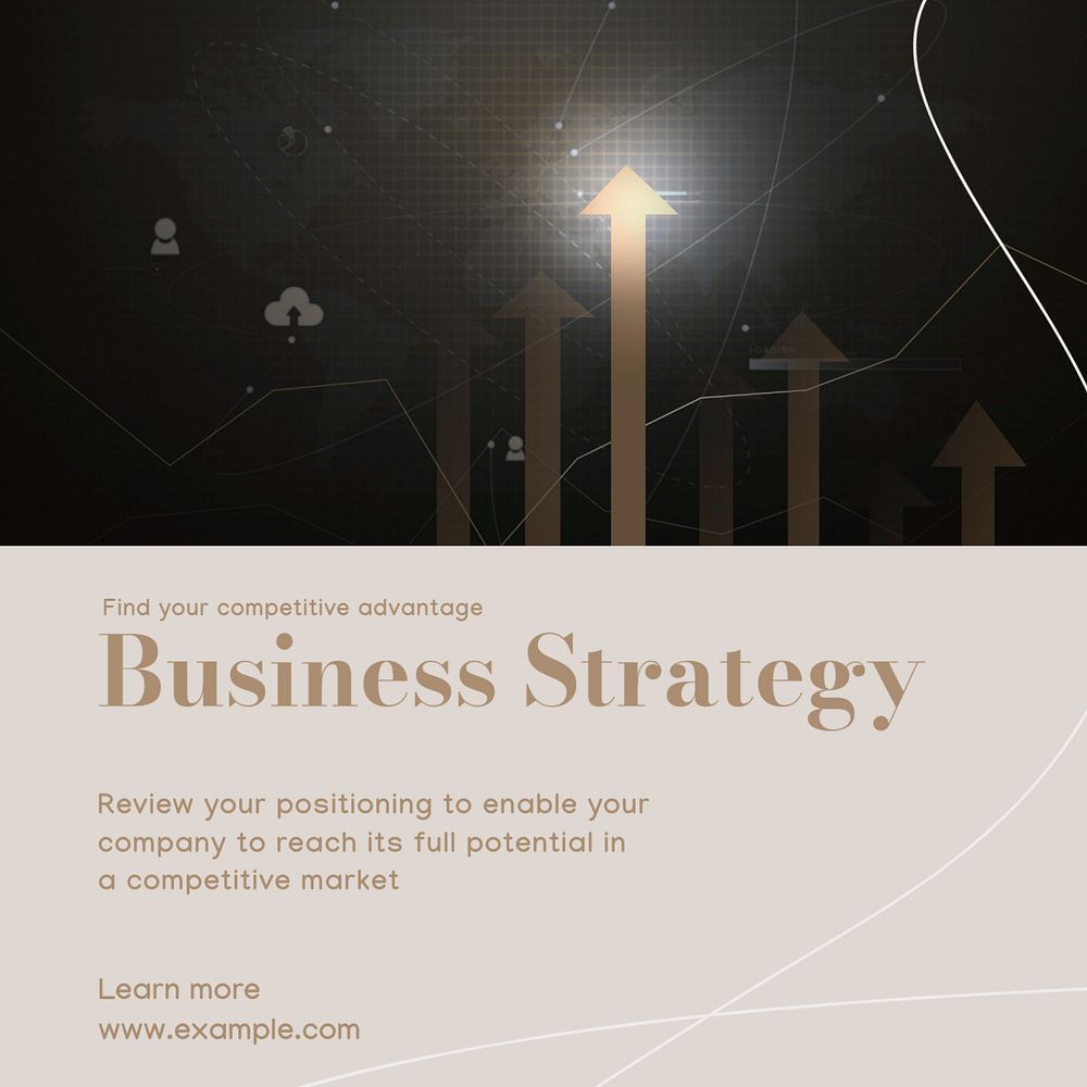 Business strategy Instagram post template, editable text