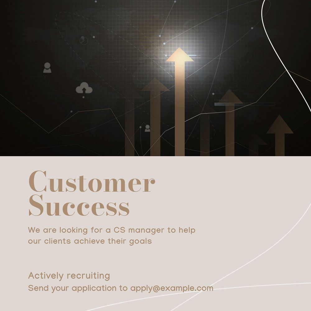 Customer success manager Instagram post template, editable text