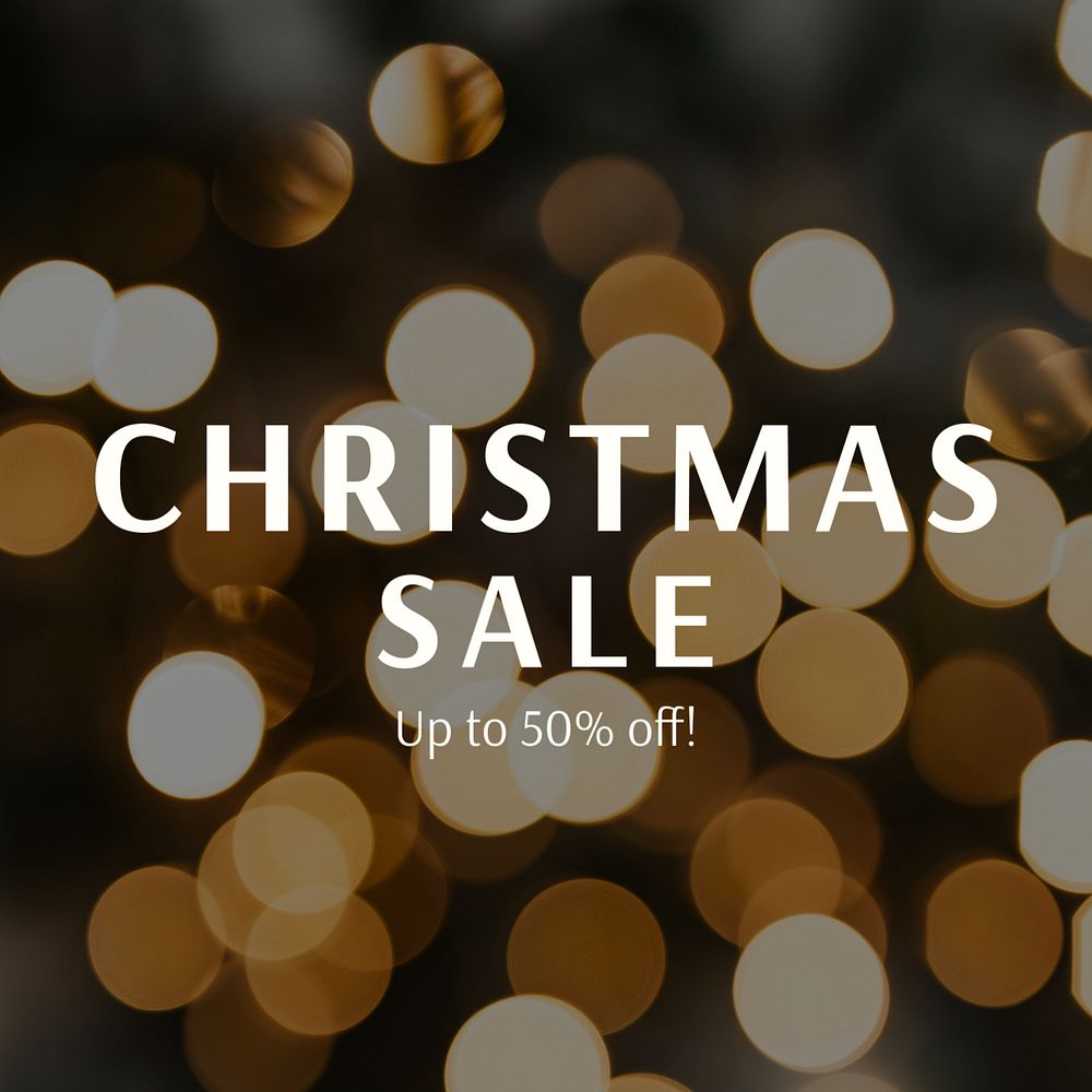 Christmas sale Instagram post template, editable text