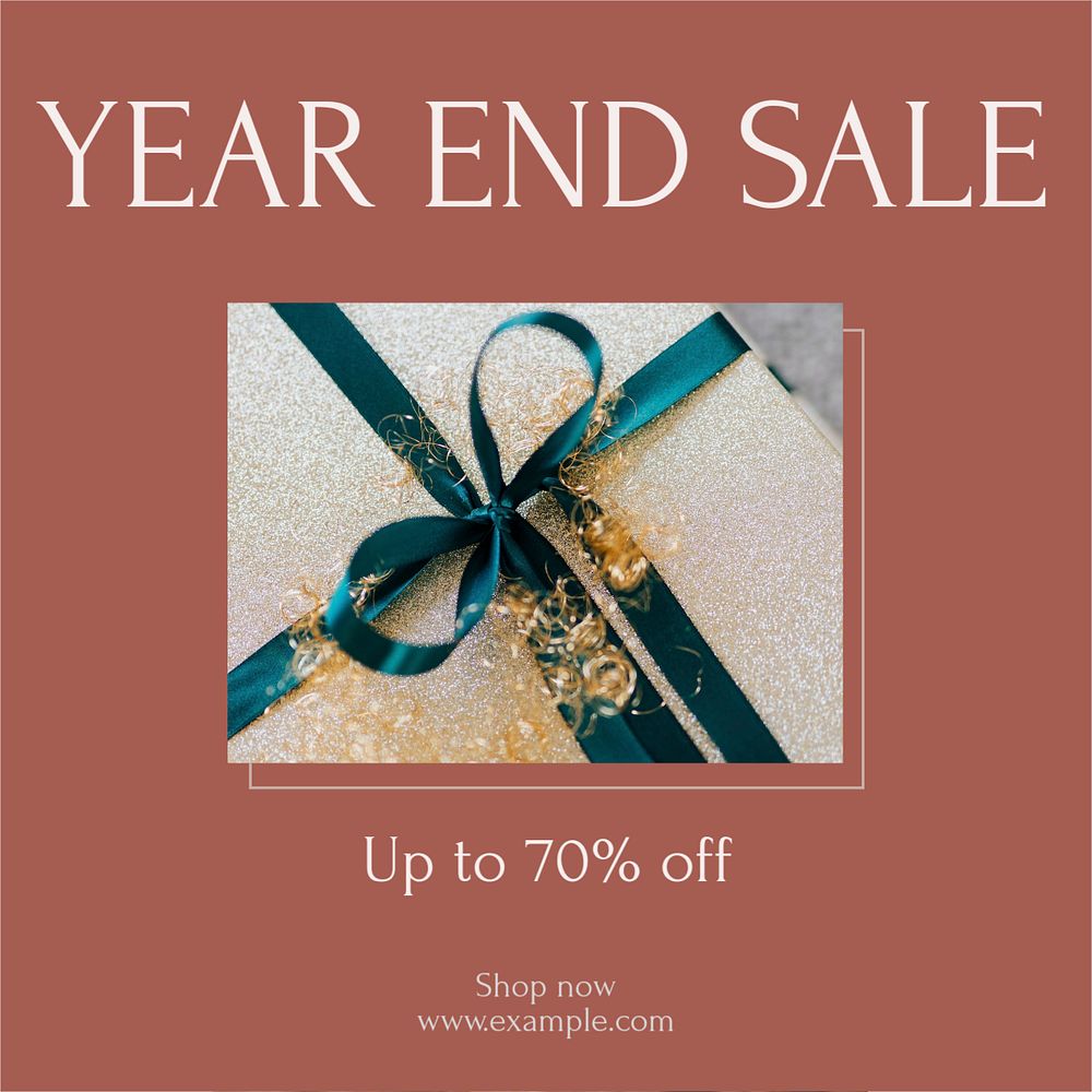 Year end sale , editable text