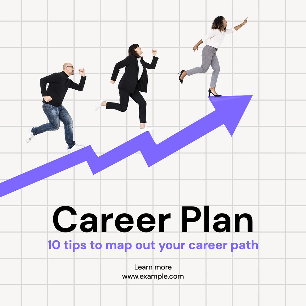 Career plan  Instagram post template, editable text