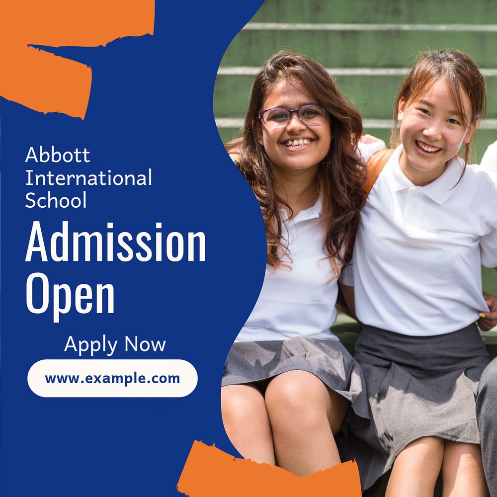 Admission open Instagram post template, | Premium Editable Template