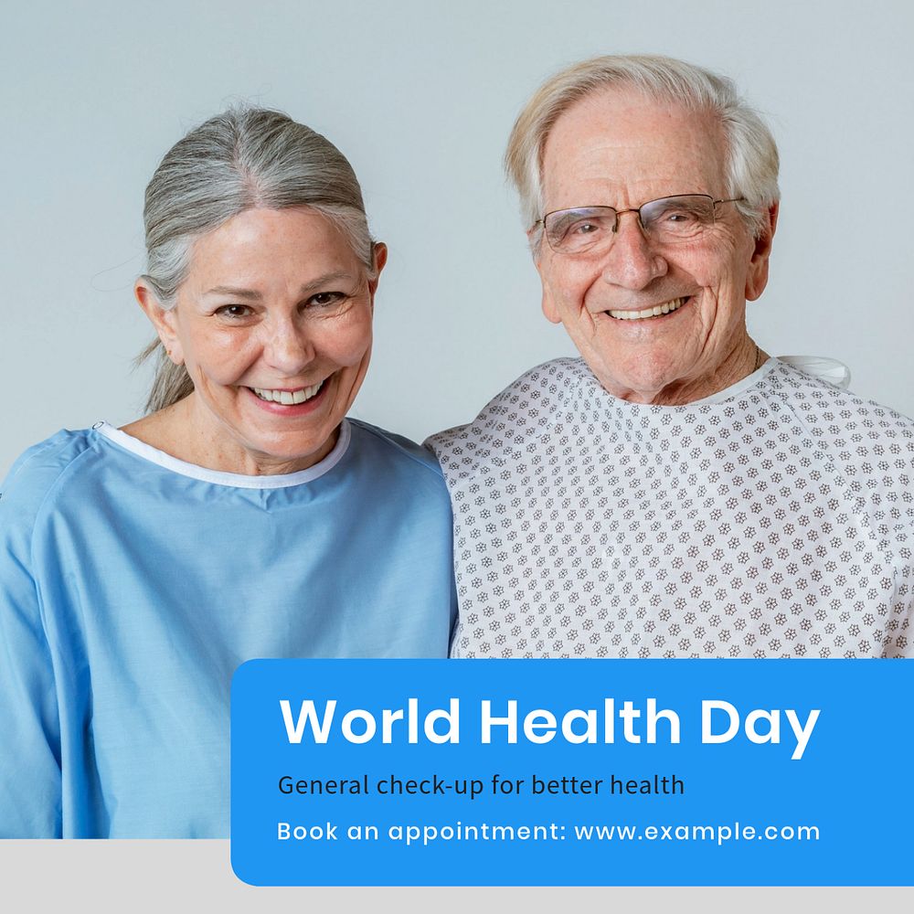 World Health Day Instagram post template, editable text