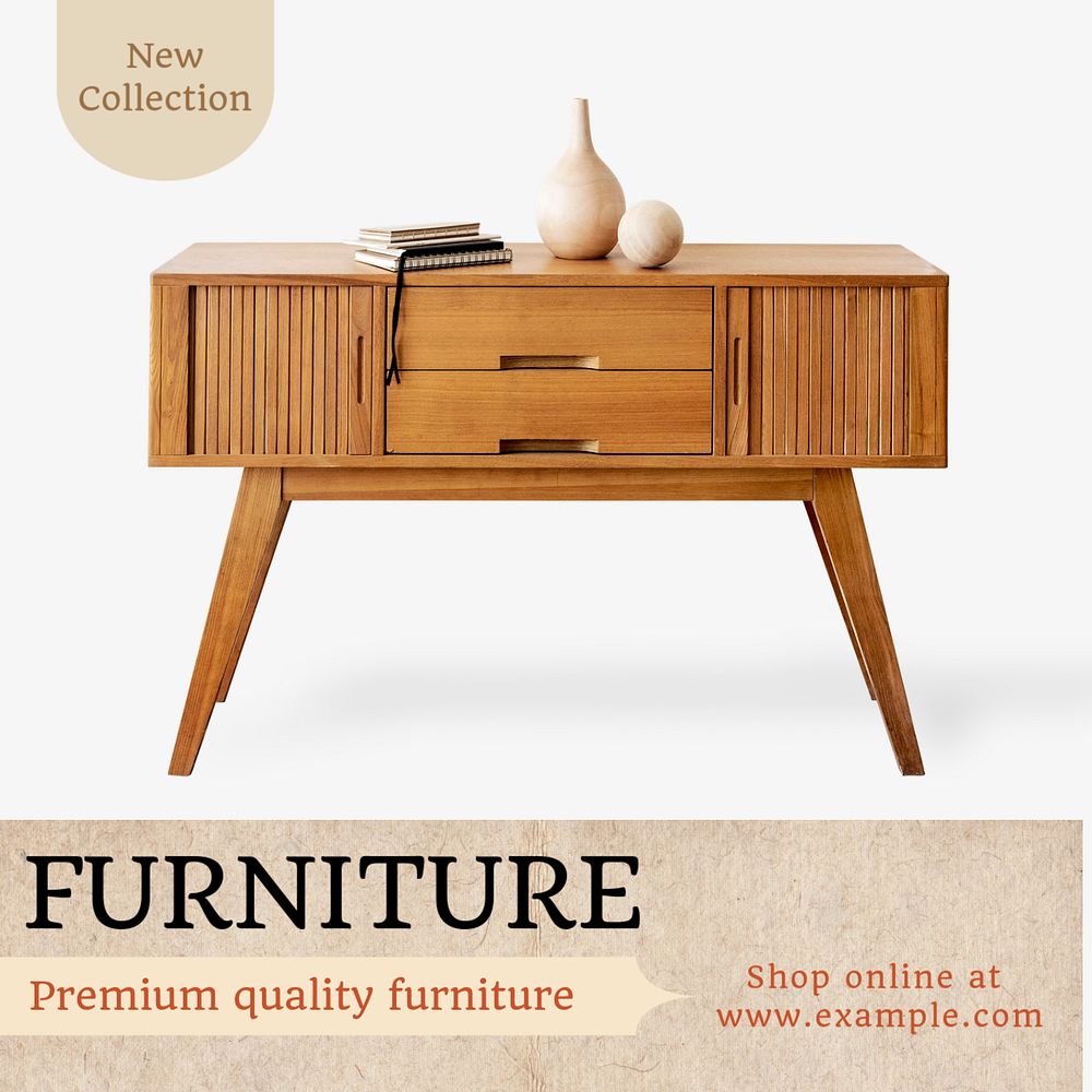 Furniture  Instagram post template, editable text