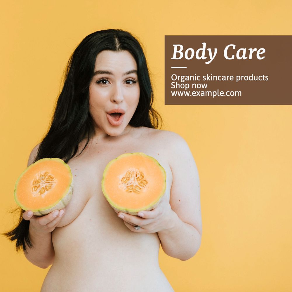 Body care Instagram post template, editable text