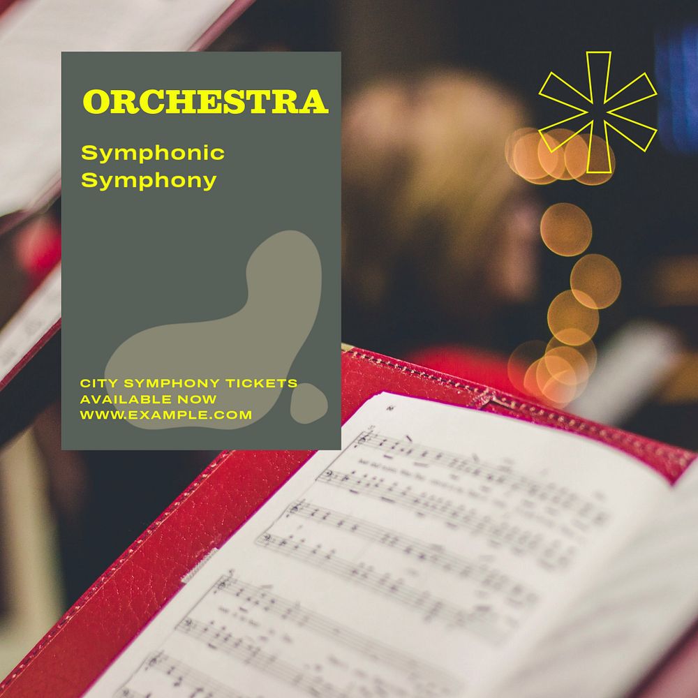 Orchestra Instagram post template, editable text