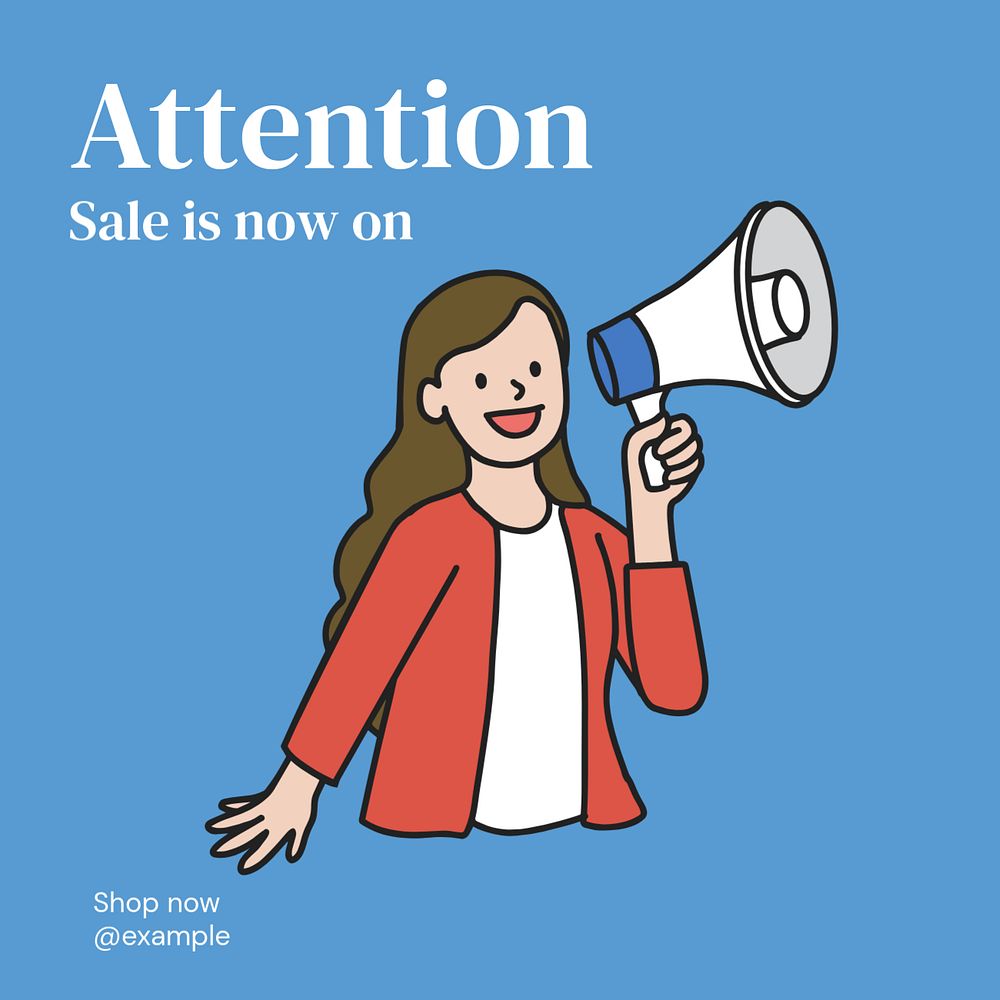 Sale announcement Instagram post template, editable text