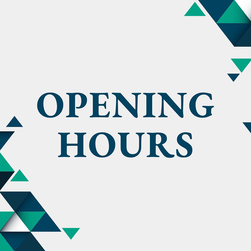 Opening hours Instagram post template, editable text