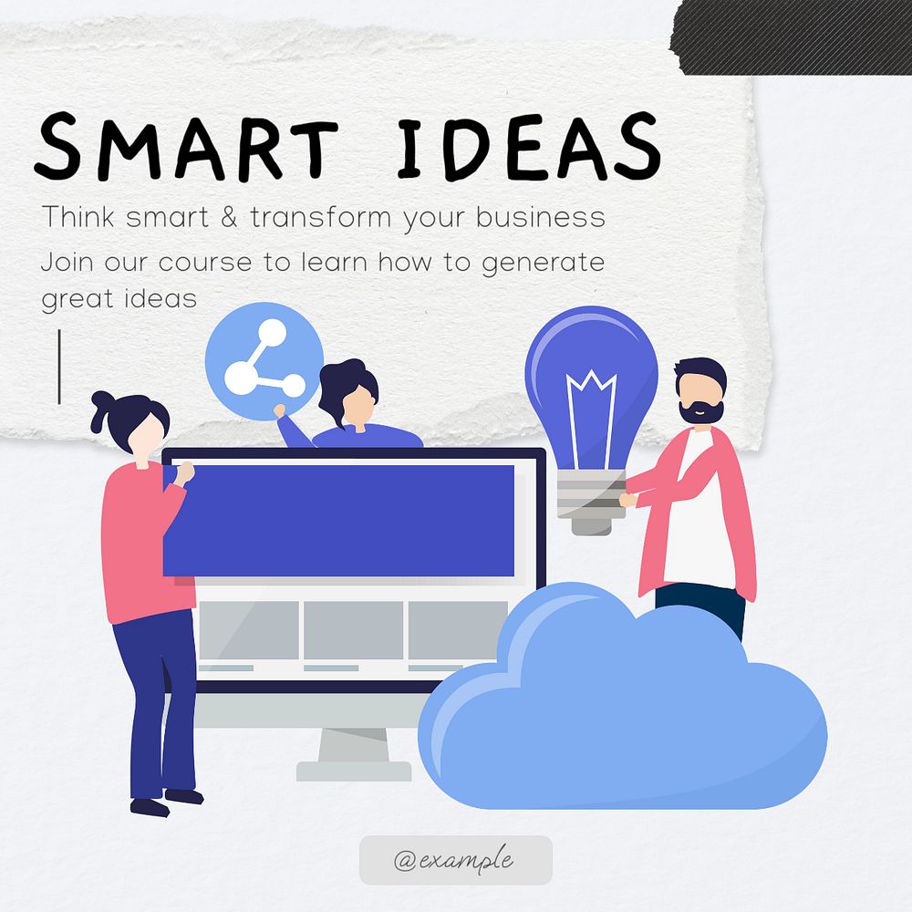 Smart ideas Instagram post template, editable text