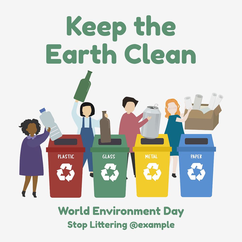 World Environment Day Instagram post template, editable text