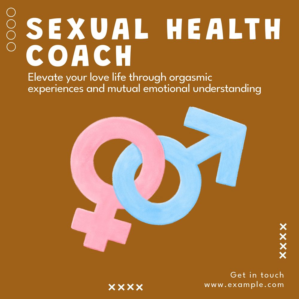 Sexual health coach Instagram post template, editable text