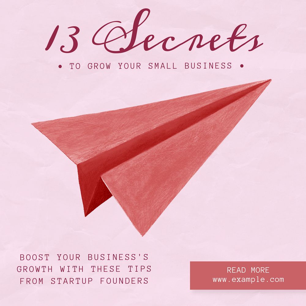 Grow small business Instagram post template, editable text