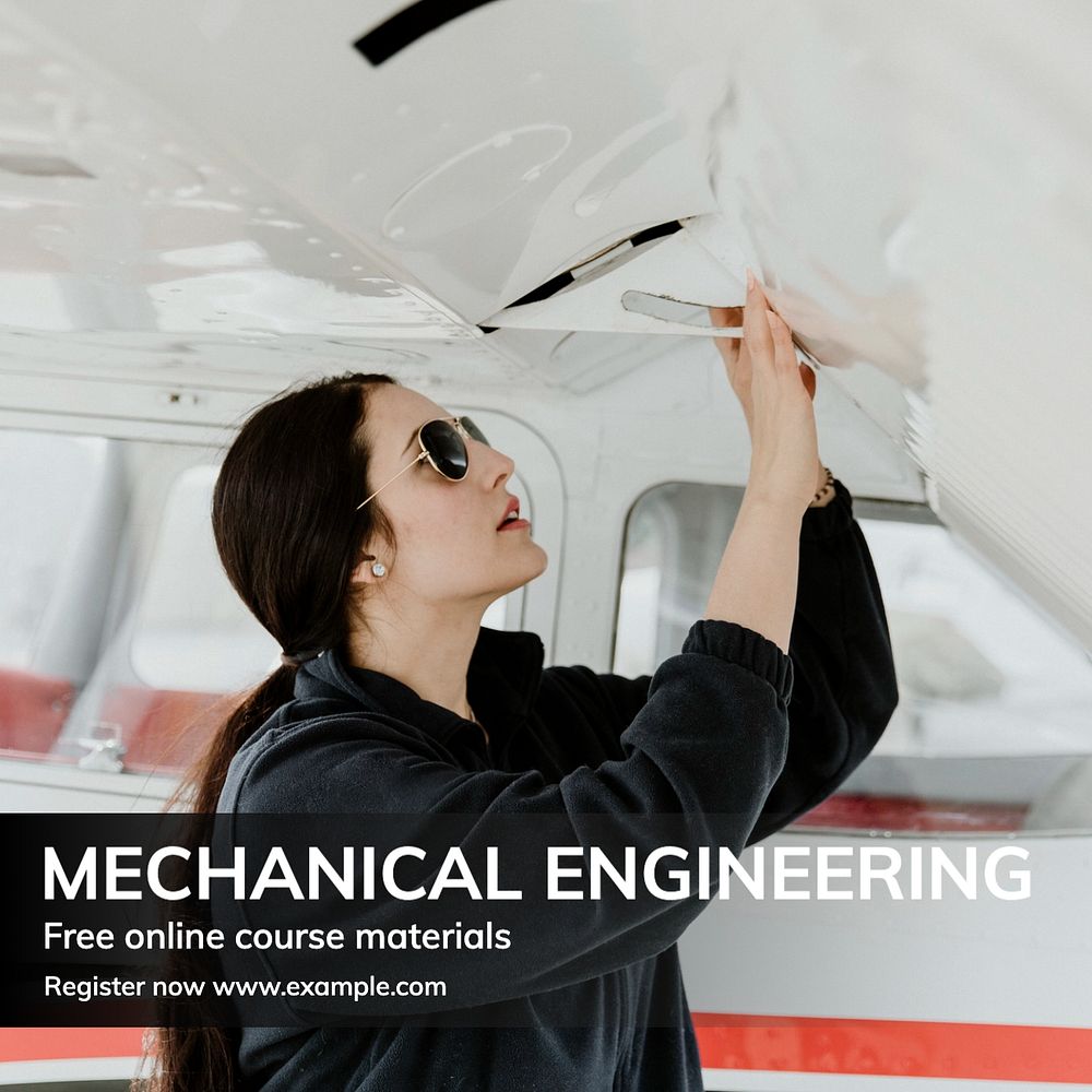 Mechanical engineering Instagram post template, editable text