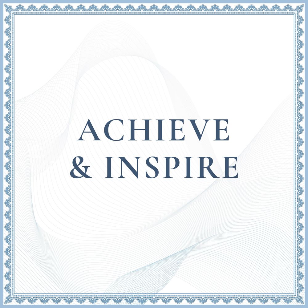 Achieve & inspire Instagram post template, editable text