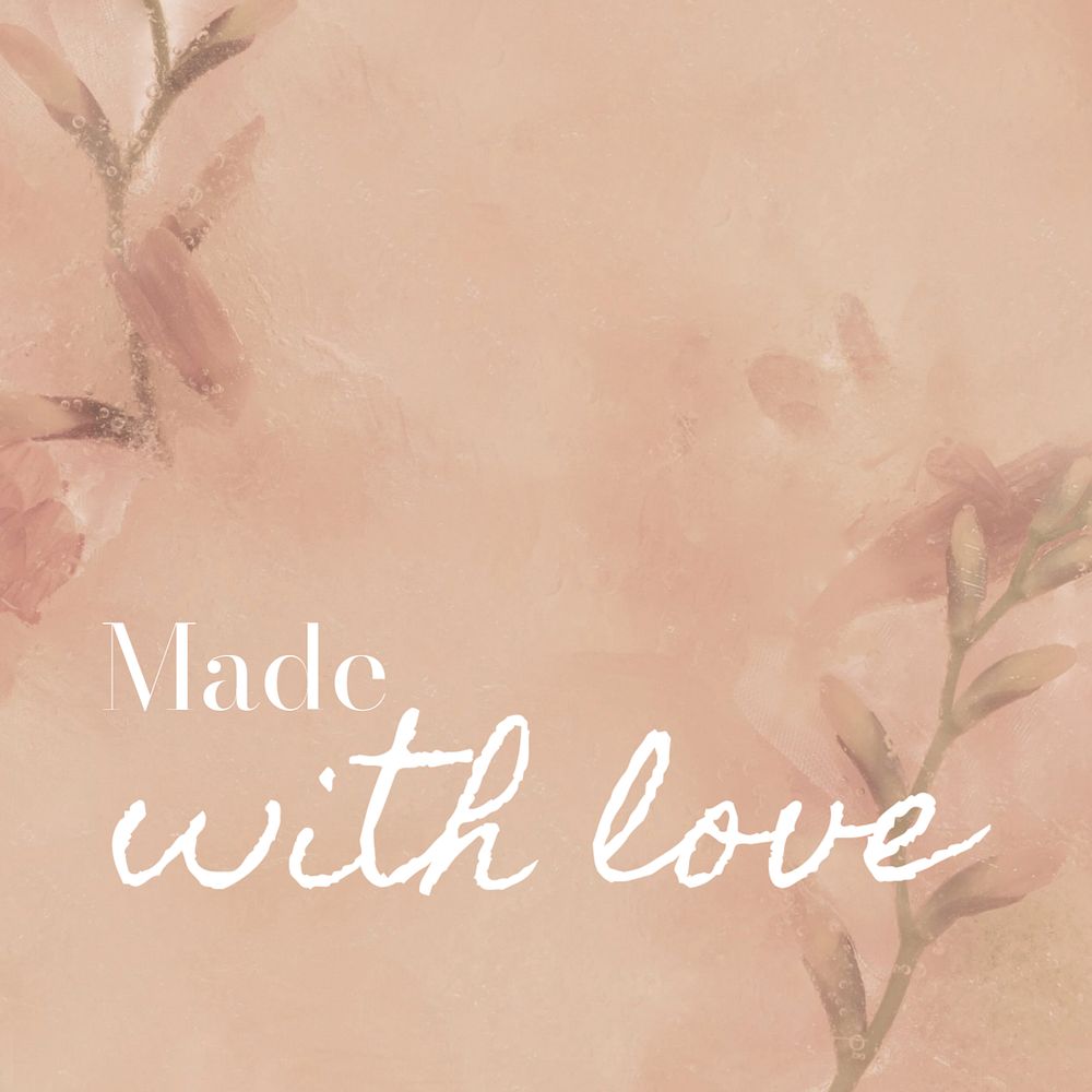 Made with love Instagram post template, editable text