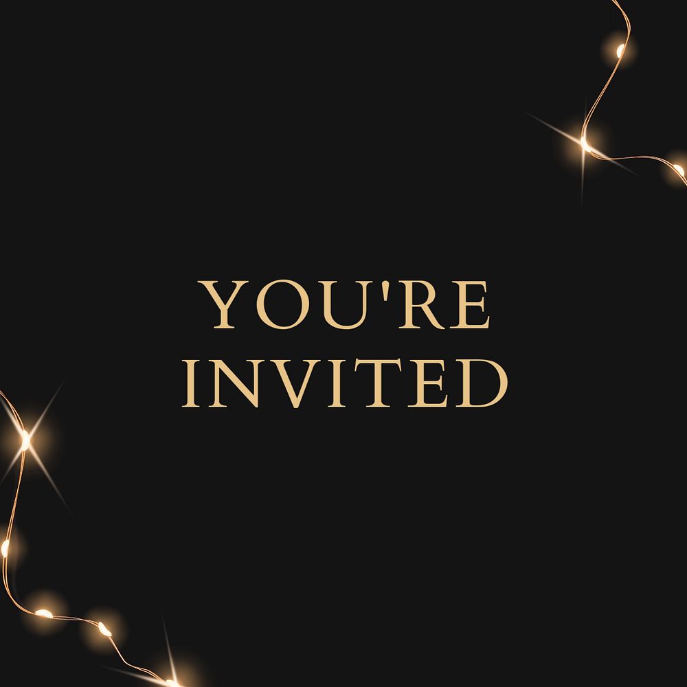 You're invited Instagram post template, editable text