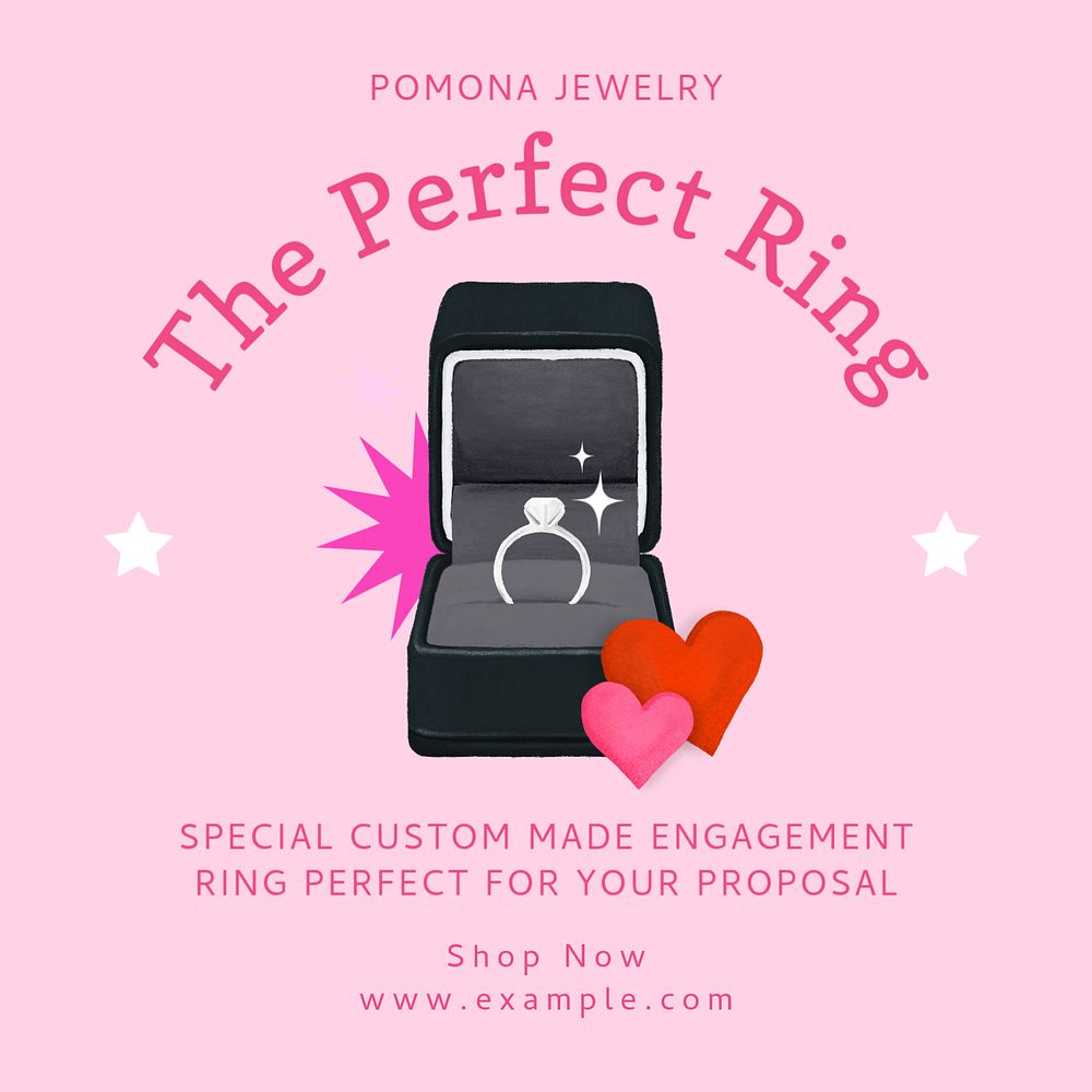 The perfect ring Instagram post template, editable text