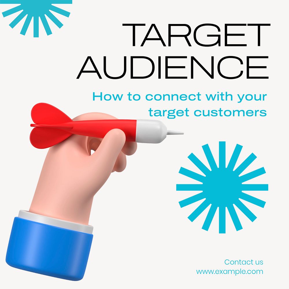 Target audience Instagram post template, editable text