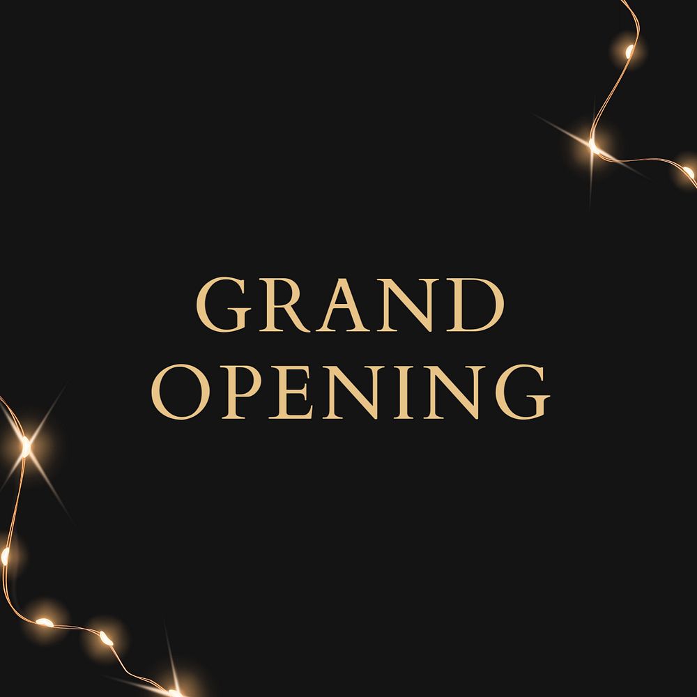 Grand opening Instagram post template, editable text