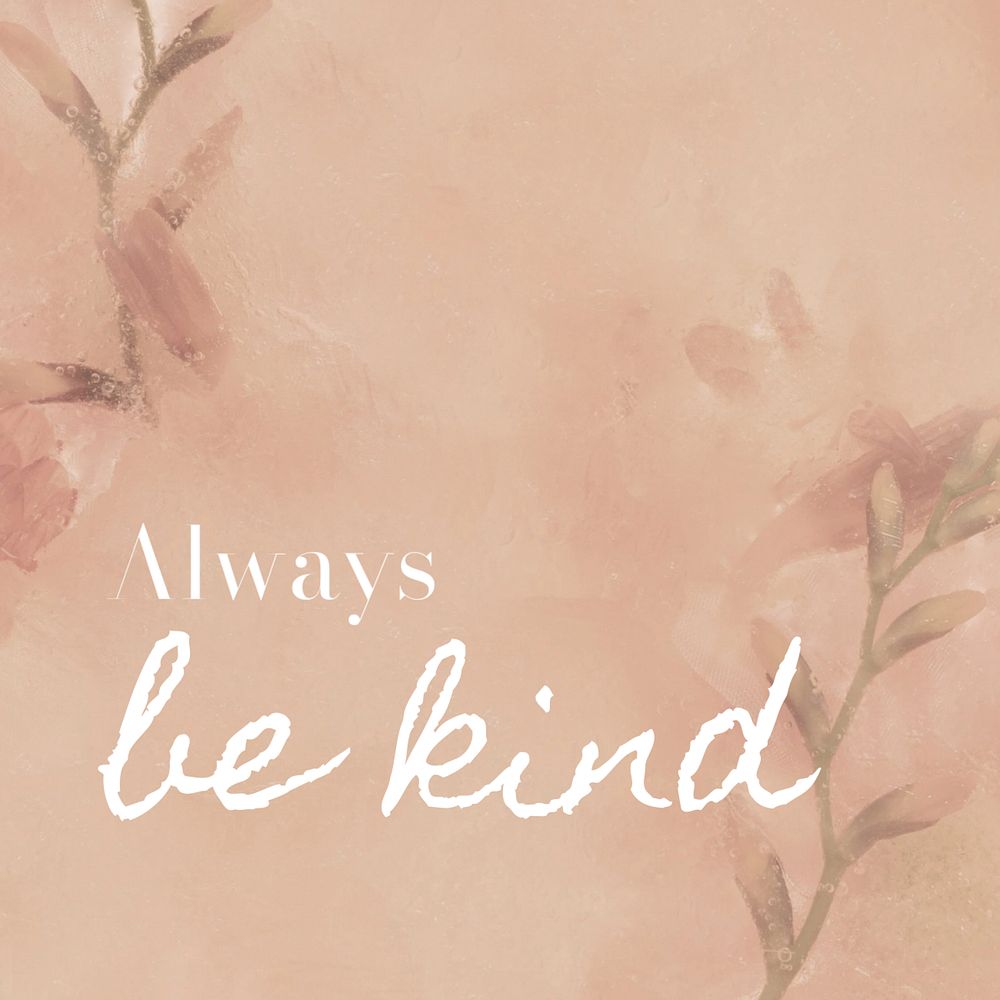 Be kind Instagram post template, editable text