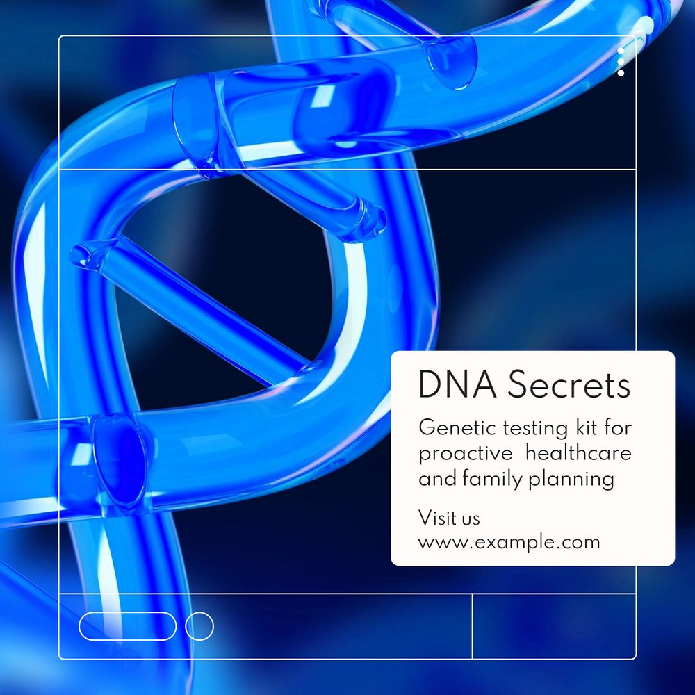 DNA secrets Instagram post template, editable text