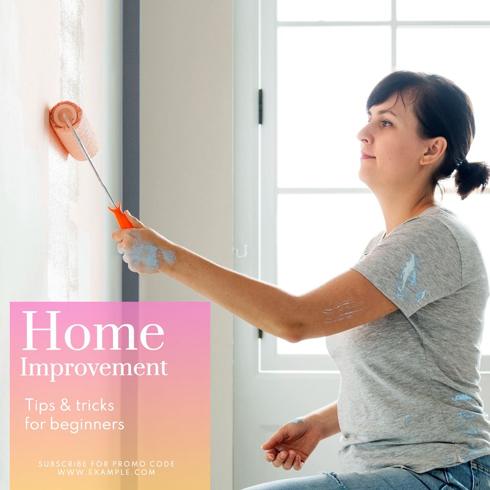 Home improvement Instagram post template, editable text