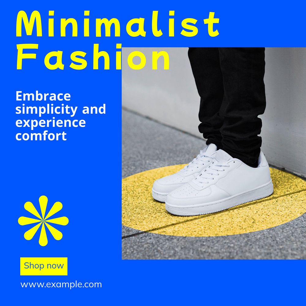 Minimalist fashion Instagram post template, editable text