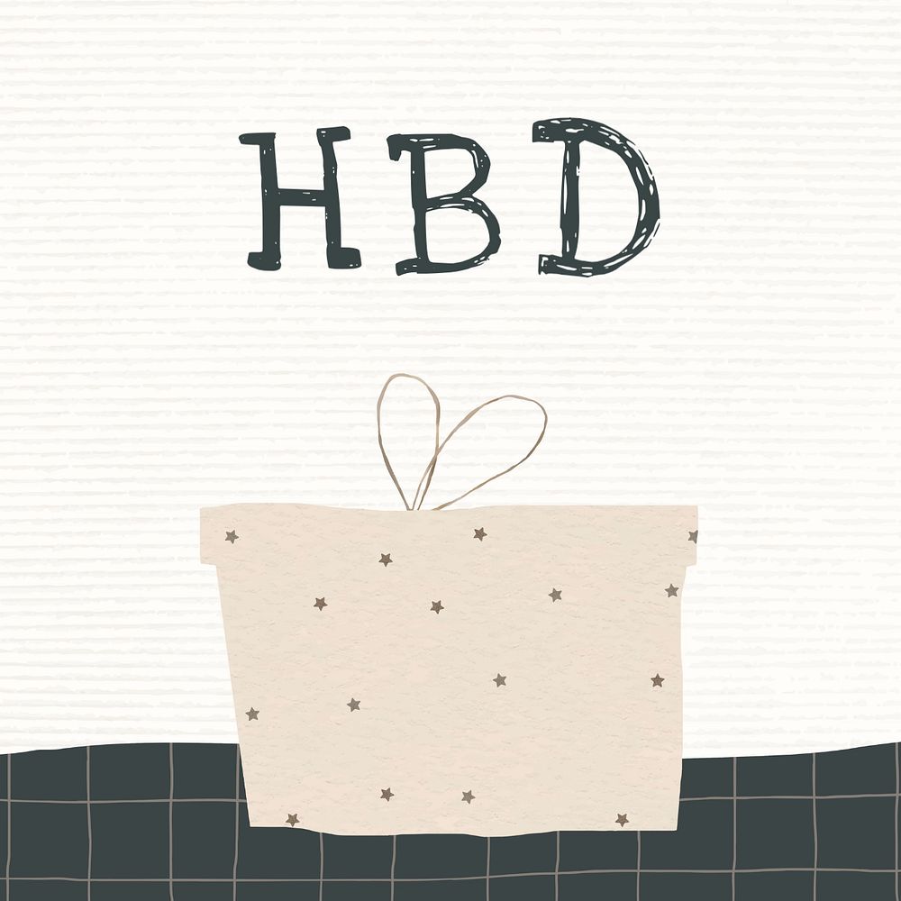 Happy birthday Instagram post template, editable text