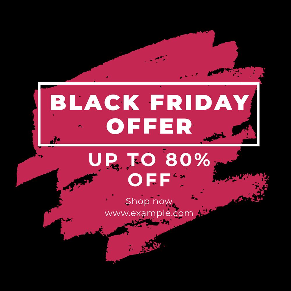 Black Friday offer Instagram post template, editable text