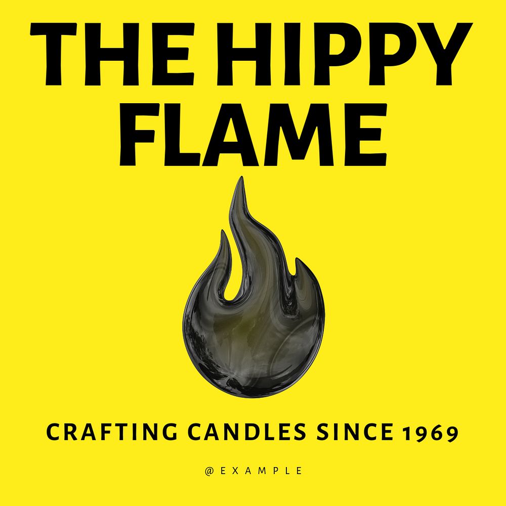 Crafting candle Instagram post template, editable text