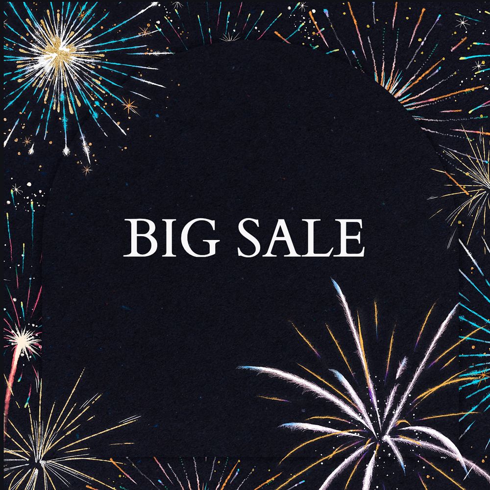 Big sale Instagram post template, editable text