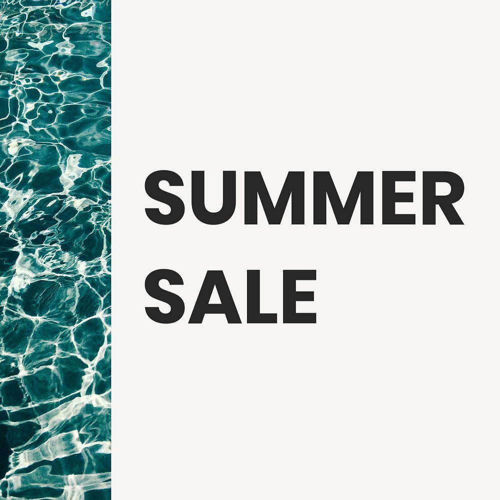 Summer sale Instagram post template, editable text