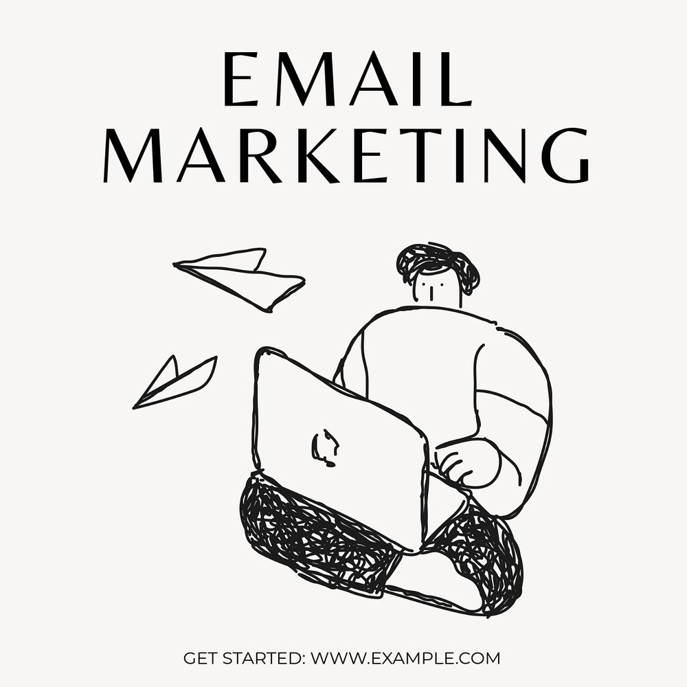 Email marketing software Instagram post template, editable text