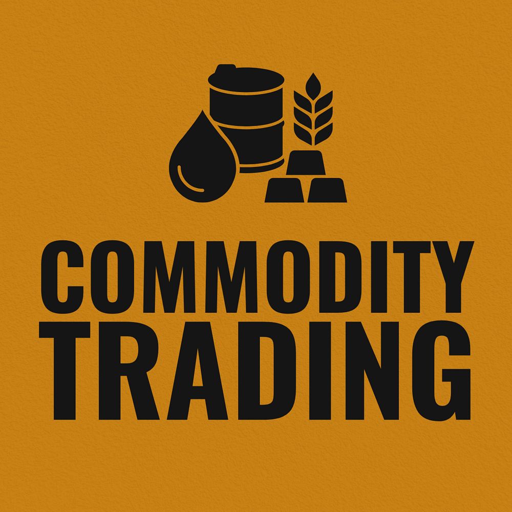 Commodity trading Instagram post template, editable text