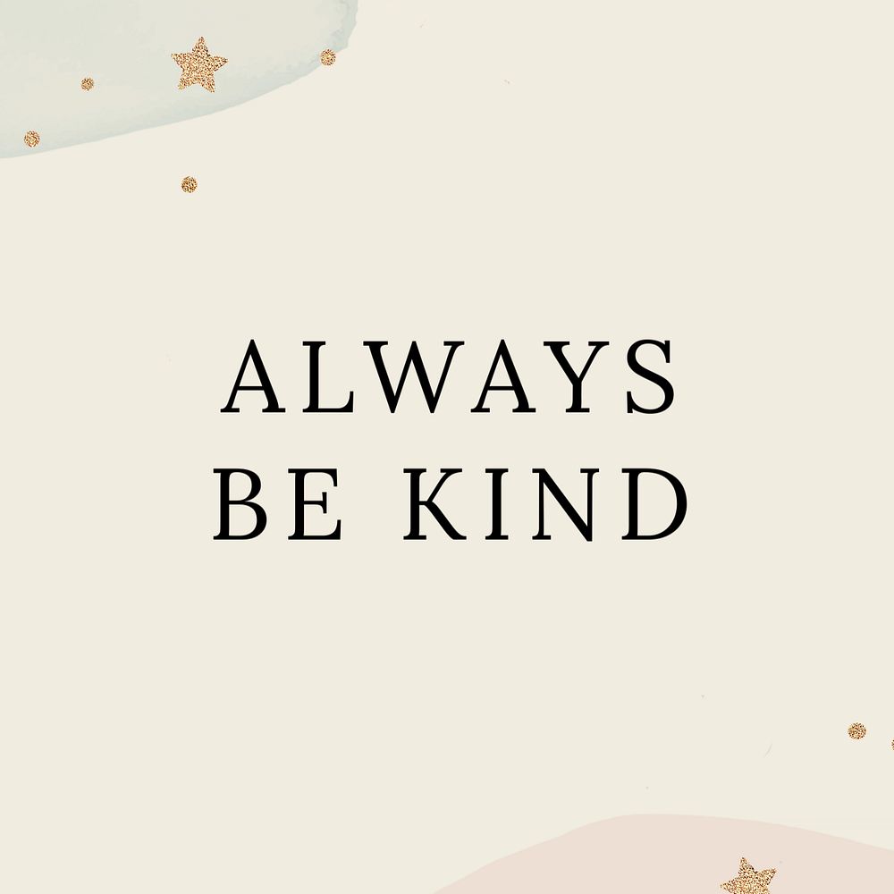 Be kind Instagram post template, editable text