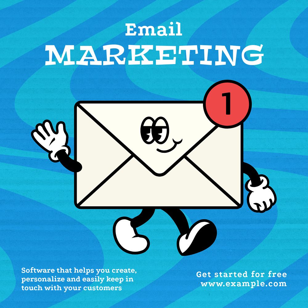 Email marketing software Instagram post template, editable text