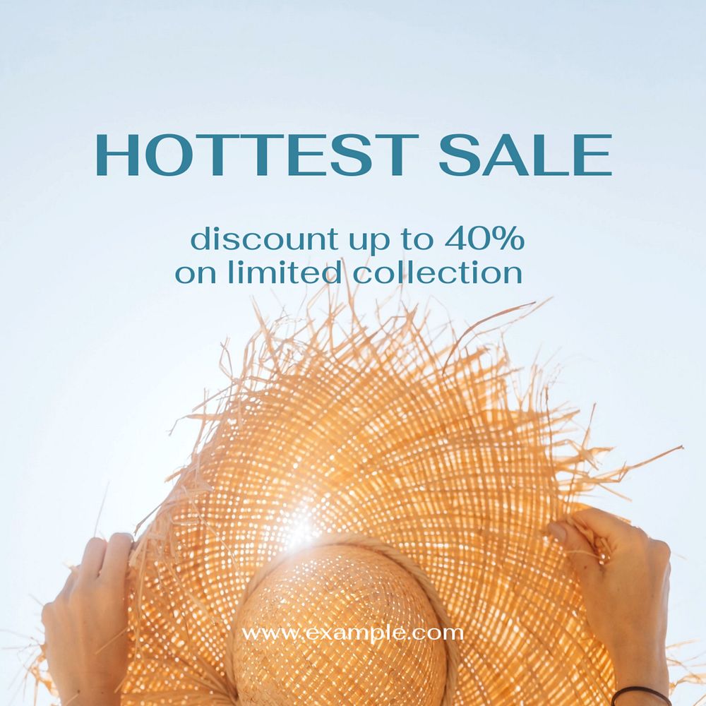 Hottest sale Instagram post template, editable text