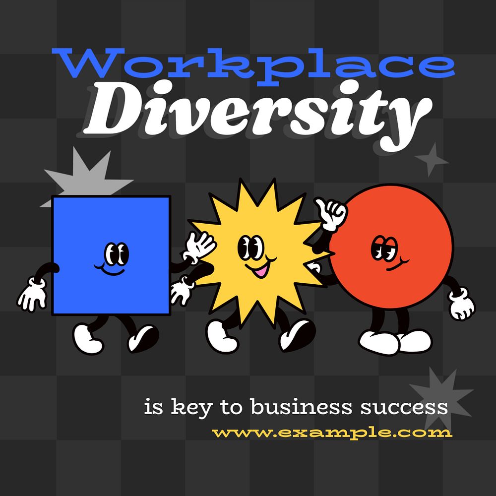 Workplace diversity Instagram post template, editable text