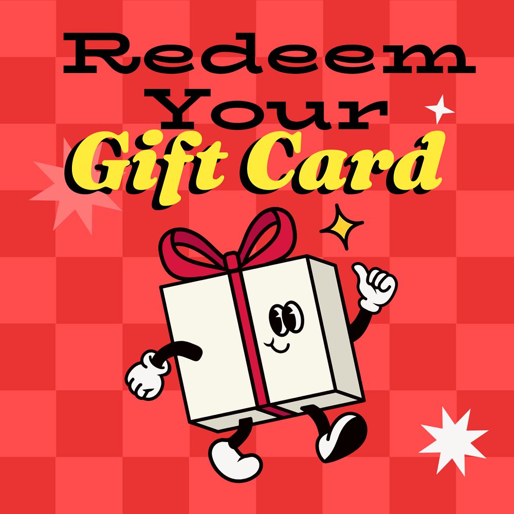 Gift card Instagram post template, editable text