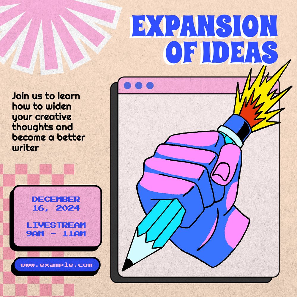 Expansion of ideas Instagram post template, editable text