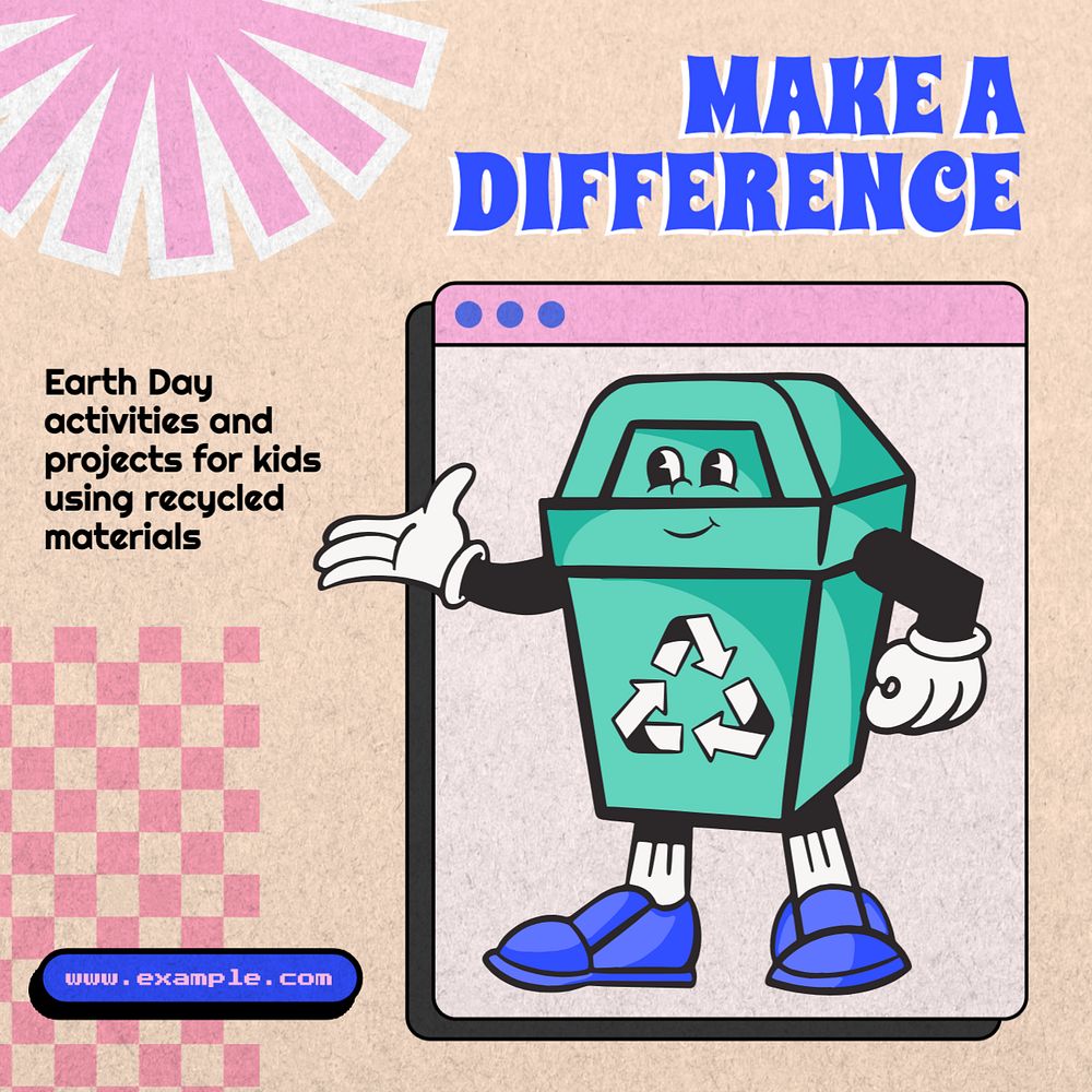 Earth Day activities Instagram post template, editable text