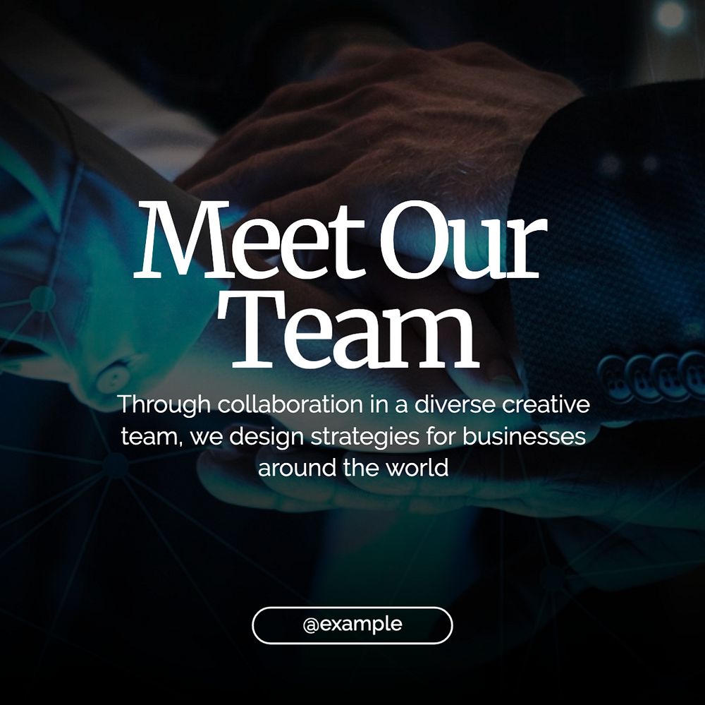 Meet our team Instagram post template, editable text