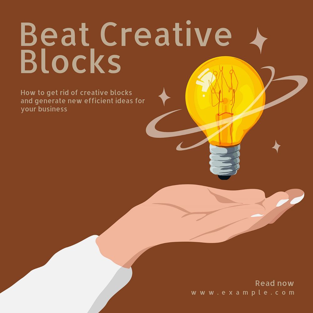 Creative blocks Instagram post template, editable text